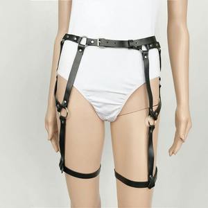 Nouveau pantalon à bretelles SM Bondage ceinture boucles de jambe harnais ajusté Corset en cuir vêtements pour adultes discothèque Performance porter - Product Image 3