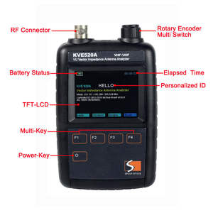 <span class=keywords><strong>KVE520A</strong></span> 133-177M/195-280M/395-520MHz UV VHF/UHF 컬러 그래픽 벡터 임피던스 안테나 분석기 햄 라디오 SWR 미터 - Product Image 3