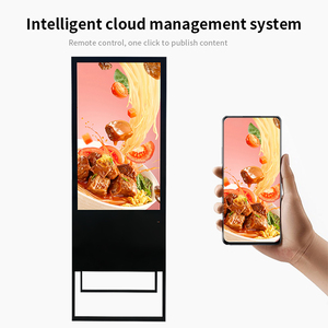 HD Dọc 32/43/49/55Inch Thương Mại LCD Slanted Có Thể Gập Lại Quảng Cáo Di Động Máy Nghe Nhạc All-in-One Áp phích Màn Hình Cho Cửa Hàng - Product Image 4