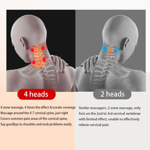 Mini masajeador de cuello y hombros eléctrico inteligente en forma de U 2025, calor inalámbrico certificado CE FCC y 6 modos, el mejor pulso de amasado portátil - Product Image 2