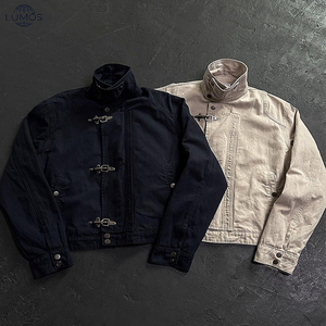 Chaquetas Cargo para <span class=keywords><strong>Hombre</strong></span>, Otoño-Invierno, Cuello Alto, Paneles Cortos, Corte Ajustado, Estilo Vintage Informal, Logotipo Personalizado Disponible - Product Image 1
