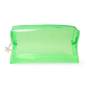 Fluorescent Transparent PVC Toilet Bag Big Pack Wash Bag Cosmetic Bag
