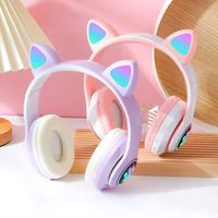 Casque sans fil LED avec oreilles de chat VIV-23M, écouteurs lumineux LED, casque de jeu, écouteurs STN28 P47, lumière RGB