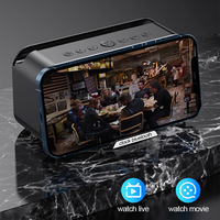 Speaker 3W Bt 5.3 dengan Jam Alarm, Radio FM, Penyangga Ponsel & Layar Temperatur - Pemutar Musik Portabel Multi-Fungsi