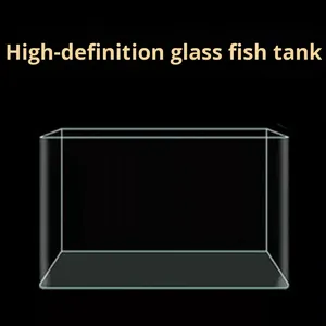 曲線状のアクリル製密閉型水槽、リビングルーム用小型卓上水槽、金魚水景、長方形の生態系水槽（裸水槽） - Product Image 2