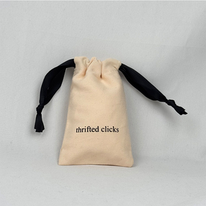 Bolsa de Lona Natural Personalizada con Cordón, Bolsa de Muselina con Patrón de Letras - Product Image 4