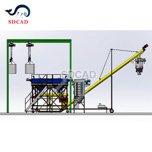 Trémie avancée de ciment de réservoir de silo de ciment de grand sac avec la tarière pour des matériaux en vrac de sac - Product Image 5