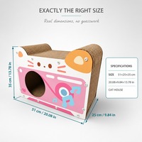 Maison de luxe pour chat et griffoir en carton robuste grande taille avec impression de logo pour chats d'intérieur – Vente en gros directe usine