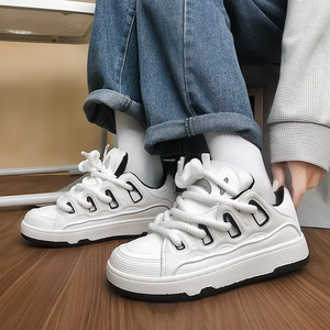 Nouvelle collection printemps : Chaussures décontractées pour hommes, style simple, semelle épaisse, rehaussantes, chaussures de sport pour étudiants, autres chaussures, basketball - Product Image 1