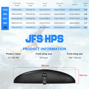 JFS Axis Series HPS700 Hydrofoil <b>Board</b> 870sqcm Front Wing High Performance Carbon Fiber <b>Black</b> 3kg Surfing Foiling Ocean JFS HPS7 - Product Image 5