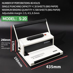 オフィス機器と機材<span class=keywords><strong>4</strong></span> 手動式人気デスクトップオフィスコイルプラスチック製スパイラル製本機 - Product Image 6