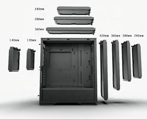 Boîtier de jeu <span class=keywords><strong>tour</strong></span> complète puissant pour ordinateur de bureau avec panneau en verre trempé et grille métallique, logo personnalisé, vente chaude, <span class=keywords><strong>PC</strong></span> <span class=keywords><strong>Gamer</strong></span> ATX EATX - Product Image 5