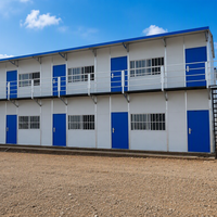 Maison conteneur d'hébergement pour chantier de construction, bâtiment préfabriqué modulaire en acier à deux étages avec escalier pour dortoir de travailleurs