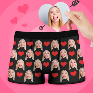 Calzoncillos bóxer personalizados con estampado facial por sublimación, blancos, de poliéster para hombre, para dropshipping - Product Image 3