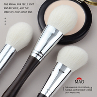 Pinceau de maquillage professionnel à manche en bois, grand format, pour poudre libre, contouring, blush, fond de teint, outils de beauté