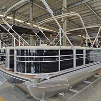 Yacht de Sport Allsea Certifié CE 4m-9m, Bateau Ponton à Moteur Hors-Bord en Aluminium pour Pêche, Loisirs et Divertissement sur Rivière