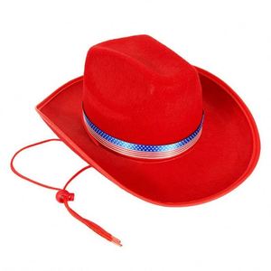 Wholesale Bulk Stock Western Style <b>Wrap</b> Ribbon Cowboy Hat Eyeglasses Set Factory Stock Western Cowboy Hat - Product Image 4