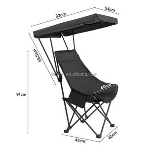 <span class=keywords><strong>Chaise</strong></span> <span class=keywords><strong>de</strong></span> <span class=keywords><strong>camping</strong></span> portable <span class=keywords><strong>en</strong></span> promotion, pliable, légère, surdimensionnée, avec auvent et poche latérale - Product Image 3