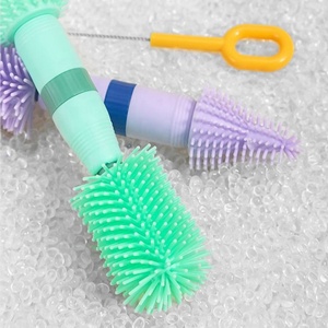 Nouveau design de biberon portable outil de nettoyage de biberon en silicone de qualité alimentaire ensemble de brosse à biberon <span class=keywords><strong>kit</strong></span> de nettoyage de biberon de lait - Product Image 3