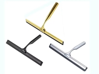 Racloir en acier inoxydable pour le nettoyage des vitres Racloir à eau en silicone Plastique en caoutchouc ménager pour nettoyer les salles de bain