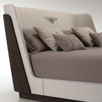 Neues Design Modernes Luxus-Villa-Lederbett mit Nachttisch Doppelbett Kingsize Luxus-Kingsize-Schlafzimmer-Set Möbel Kingsize-Bettgestell