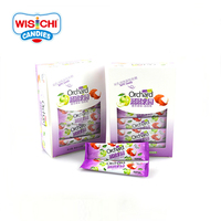 Ceinture arc-en-ciel, bâton de gomme, bonbons aigres, saveur fruité fraîche et sèche, boîte d'emballage, mélange de bonbons aux fruits 12 mois OEM/ODM