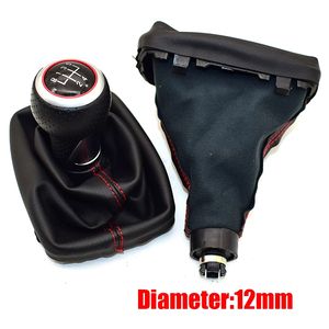 Pommeau de levier de vitesse de voiture <span class=keywords><strong>Audi</strong></span> A3 <span class=keywords><strong>S3</strong></span> Soufflet de protection 5/6 vitesses 12mm Point rouge en cuir de haute qualité - Product Image 6
