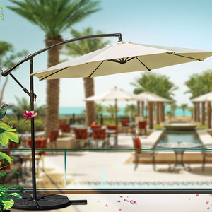 Dingku Banana Umbrella 3M Round Manual Lift Rotational Tilt Courtyard Garden Outdoor Use - Product Image 1