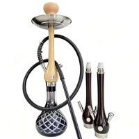 Ensemble de chicha en alliage d'aluminium |   Narguilé Moderne Tendance en Promotion : Grandes Nuées de Fumée pour Bar, Maison et Fêtes