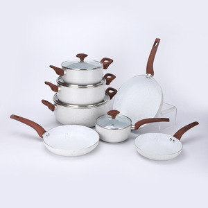 Juego de Ollas <span class=keywords><strong>Telamon</strong></span> con Revestimiento Antiadherente de Mármol Blanco, Productos de Cocina, Juego de Utensilios para Cocinar en Casa - Product Image 3