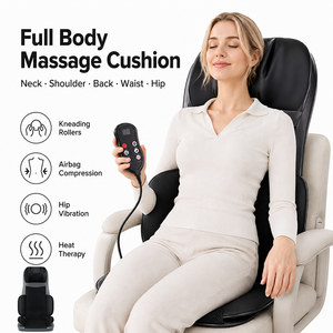 Cojín de Masaje Vibratorio Inteligente para Asiento de Auto Zhipin, Compresa Caliente, Portátil, Alivia <span class=keywords><strong>el</strong></span> Dolor de Cuerpo Completo <span class=keywords><strong>y</strong></span> <span class=keywords><strong>Cuello</strong></span> - Product Image 1