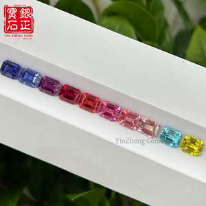 Saphirs synthétiques en vrac, taille émeraude/octogonale à facettes, 0,8-10 carats, options multicolores, <span class=keywords><strong>prix</strong></span> par carat avec certificat AGL - Product Image 6
