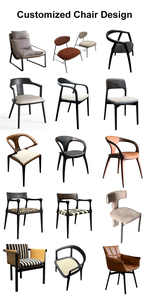 Chaise de salle à manger moderne en tissu <span class=keywords><strong>fourrure</strong></span>, avec dossier incurvé et pieds en bois massif, <span class=keywords><strong>fauteuil</strong></span> confortable pour restaurant et café. - Product Image 6