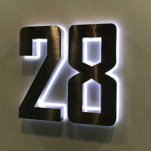 Plaques de maison personnalisées en acrylique rétroéclairées par LED, enseigne en métal 3D rétroéclairée par LED, <span class=keywords><strong>plaque</strong></span> de porte, <span class=keywords><strong>lettres</strong></span> lumineuses pour numéro de maison pour hôtel - Product Image 2