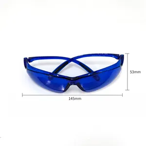 Lunettes de protection pour les yeux laser approuvées CE lunettes laser pour bande 190-400 & 580-760nm OD4 + transmission de la lumière visible T % = 30