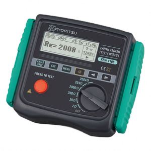 Medidor de Resistencia de Tierra Kyoritsu KEW 4106 0.001-200 K con Memoria para 800 Datos, Baterías AA de 12V CC, Pantalla LCD de Matriz de Puntos - Product Image 5