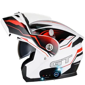 Casque de moto personnalisé OEM/ODM interphone Bluetooth DOT approuvé casque casque de moto smart casque de moto avec bluetooth