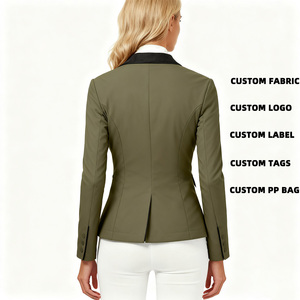 Chaqueta ecuestre única ARLAN para mujer, polo ecuestre de manga larga, ropa ecuestre - Product Image 2