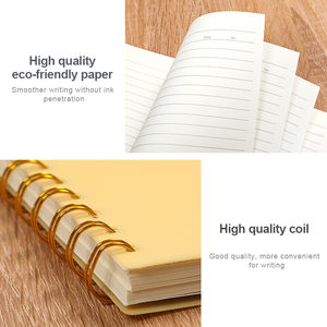 Caderno espiral com capa à prova d'água, caderno de exercícios personalizado, cadernos escolares amarelos para estudantes, cadernos de leiteria em espiral - Product Image 6