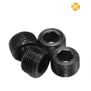 Acero Hierro Acero al carbono Gr4.8 Gr8.8 Gr10.9 Gr12.9 ASTM A325 GR A B C Tapones de tubería de accionamiento interno de óxido negro DIN906