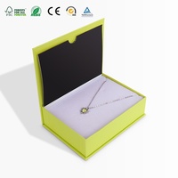 Boîte à bijoux rigide magnétique de luxe en forme de livre avec insert en mousse personnalisé pour collier, idéale pour cadeau de mariage ou anniversaire, vente en gros