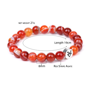 Women's purple agate <b>bracelet</b> Lava stone beaded <b>bracelet</b> Interlaced ball beaded <b>bracelet</b> - Product Image 5