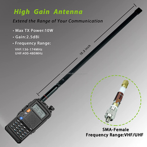 Radio bidirectionnelle professionnelle longue portée 50 km, talkie-walkie pour radio <span class=keywords><strong>CB</strong></span> double bande UV-10R, 6W, batterie 2500-3000mAh, VHF/UHF, USB - Product Image 3