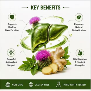 <span class=keywords><strong>Gocce</strong></span> Liquide OEM per la Pulizia del Fegato con Cardo Mariano, Tarassaco e Zenzero, Supporto Detox Erboristico per la Salute Quotidiana del Fegato - Product Image 3
