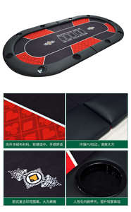 Table de <span class=keywords><strong>poker</strong></span> pliable portable de qualité casino Texas Hold'em avec porte-gobelets, <span class=keywords><strong>tapis</strong></span> de jeu rond rembourré léger et bon marché pour l'extérieur - Product Image 5