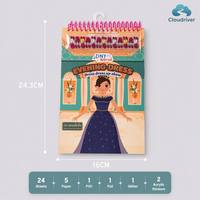 Livre d'autocollants Cloudriver pour enfants, 21 modèles, 140 autocollants en papier, PVC, paillettes, acrylique, vente en gros, usine
