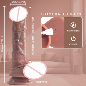 Đồ chơi tình dục dành cho người lớn 8.66 inch, mạnh mẽ, 10 chế độ rung, có thể làm nóng, dương vật giả điện dành cho nữ, kích thích điểm <span class=keywords><strong>G</strong></span>. - Product Image 5