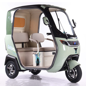 Motocicleta eléctrica de 3 ruedas Scooter Tuk de cuerpo abierto con techo de potencia de 1000W Ruedas de triciclo eléctrico para vehículos pequeños de 3 ruedas - Product Image 1