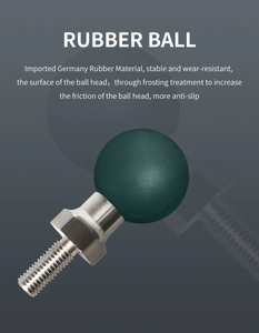 Adaptateur de boule de 1,5 pouces avec tige filetée de 1/4-20 pouces de type C pour trépied, caméra d'action, <span class=keywords><strong>GoPro</strong></span>, caméscope, appareil photo compact <span class=keywords><strong>sur</strong></span> kayak/aviation - Product Image 2