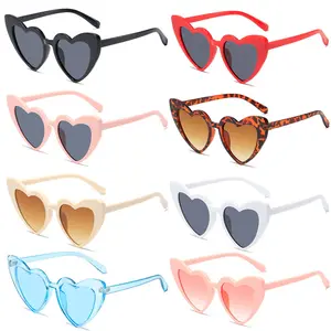 New trendy sweet love hearts pink sunglasses wholesale fashion peach heart shaped shades sunglasses 2023